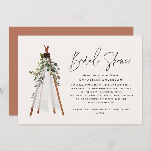 Bohemischer zeitgenössischer Teepe botanischer Som (Vorne/Hinten)