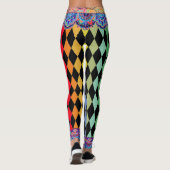 Bohemischer Zirkus-Jet-Schwarz-Spaßvogel Leggings (Rückseite)