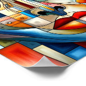 Bohemisches Abstraktes Lady Face Poster. Poster (Ecke)