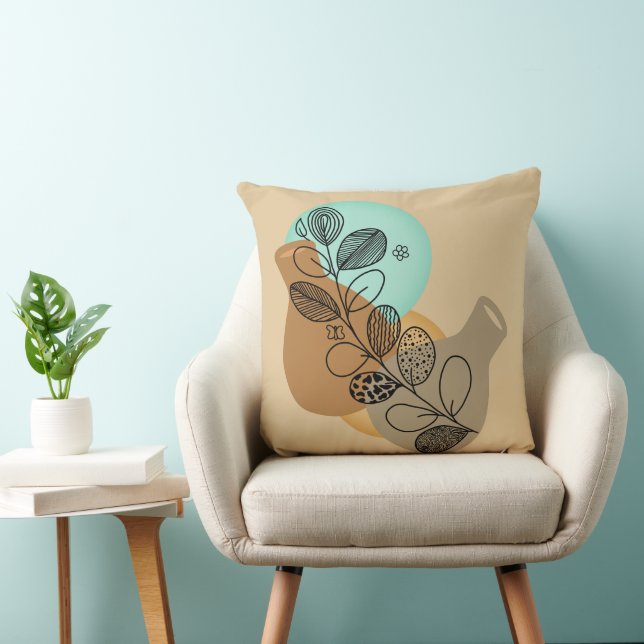 BOHEMISCHES ABSTRAKTES MINIMALISTISCH MIT SCHWARZL KISSEN (Stuhl )