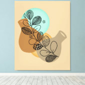 BOHEMISCHES ABSTRAKTES MINIMALISTISCH MIT SCHWARZL LEINWANDDRUCK (Insitu (Holzboden))