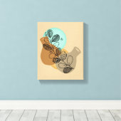 BOHEMISCHES ABSTRAKTES MINIMALISTISCH MIT SCHWARZL LEINWANDDRUCK (Insitu (Holzboden))