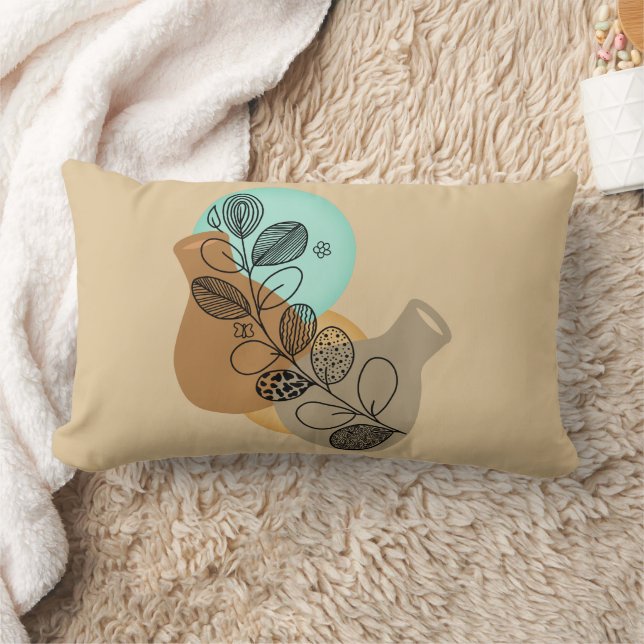 BOHEMISCHES ABSTRAKTES MINIMALISTISCH MIT SCHWARZL LENDENKISSEN (Decke)