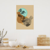 BOHEMISCHES ABSTRAKTES MINIMALISTISCH MIT SCHWARZL POSTER (Küche)