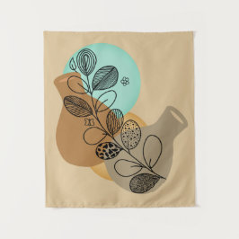 BOHEMISCHES ABSTRAKTES MINIMALISTISCH MIT SCHWARZL WANDTEPPICH