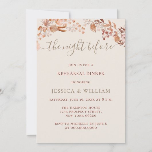 Bohemisches Aquarelldinner Probe Einladung (Vorderseite)