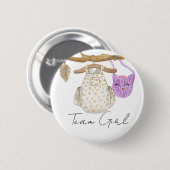 Bohemisches Baby Clothes Team Girl Gender Button (Vorne & Hinten)