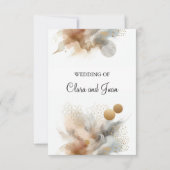 Bohemisches Beige Einladung (Rückseite)