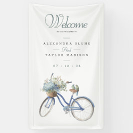 Bohemisches Bicycle Watercolor Wedding Banner