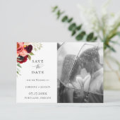 Bohemisches Bloom-Foto Save the Date Ankündigung (Stehend Vorderseite)