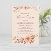 Bohemisches Blume-Brautparty Einladung (Stehend Vorderseite)