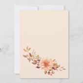 Bohemisches Blume-Brautparty Einladung (Rückseite)