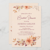 Bohemisches Blume-Brautparty Einladung (Vorne/Hinten)