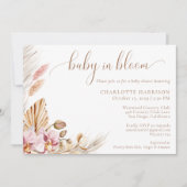 Bohemisches Blumenbaby in Bloom | Babydusche Einladung (Vorderseite)
