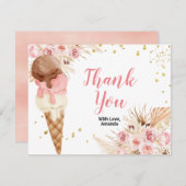 Bohemisches Blumeneis Dankeschön-Karte Dankeskarte (Vorne/Hinten)