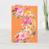 Bohemisches, blumenfarbenes Brautparty Dankeskarte (Rückseite)