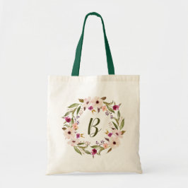 Bohemisches Blumenkraut-Monogramm-Beutel Tragetasche