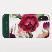 Bohemisches Blumenmuster Case-Mate iPhone Hülle (Rückseite (Horizontal))