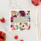 Bohemisches Blumenpapier Napkins Serviette (Beispiel)