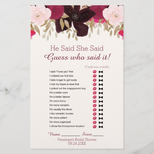 Bohemisches Blumenzwiebelspiel (Vorderseite)