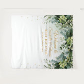 Bohemisches bohisches Grün prächtige Hochzeitsland Wandteppich (Vorderseite (Horizontal))