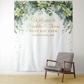 Bohemisches bohisches Grün prächtige Hochzeitsland Wandteppich (Beispiel)