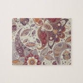 Bohemisches Boho MOD Hippy Chic-Blumen-Muster Puzzle (Horizontal)