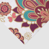 Bohemisches Boho MOD Hippy Chic-Blumen-Muster Seidenpapier (Detail)