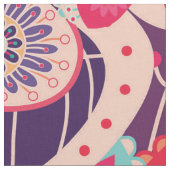 Bohemisches Boho MOD Hippy Chic-Blumen-Muster Stoff (Nahaufnahme)