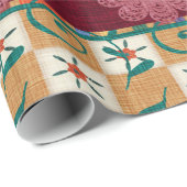 Bohemisches Boho MOD Hippy Chic-Muster Geschenkpapier (Rolleneckpunkt)