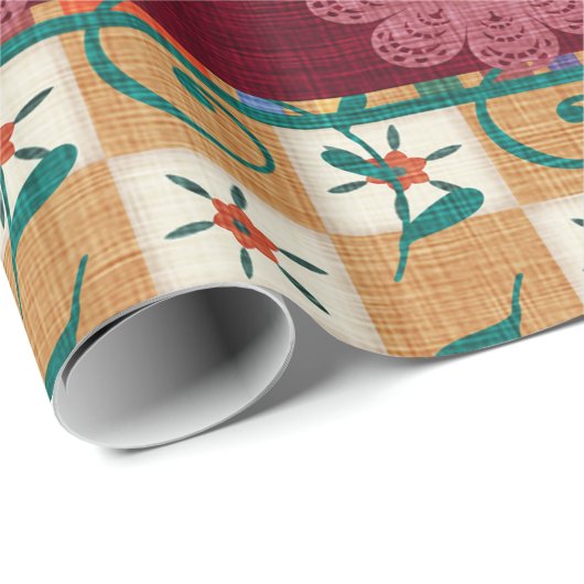 Bohemisches Boho MOD Hippy Chic-Muster Geschenkpapier (Rolleneckpunkt)