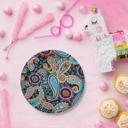 Bohemisches Boho MOD Muster Pappteller (Party)