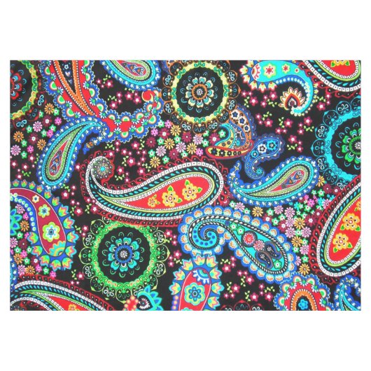 Bohemisches Boho MOD Muster Tischdecke (Vorderseite (Horizontal))
