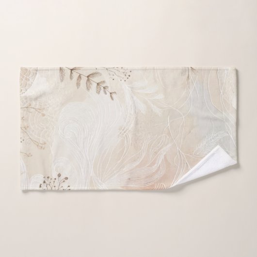 Bohemisches botanisches Blumenmuster Badhandtuch Set (Handtuch)