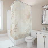 Bohemisches botanisches Blumenmuster Duschvorhang (Beispiel)