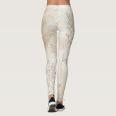 Bohemisches botanisches Blumenmuster Leggings (Rückseite)