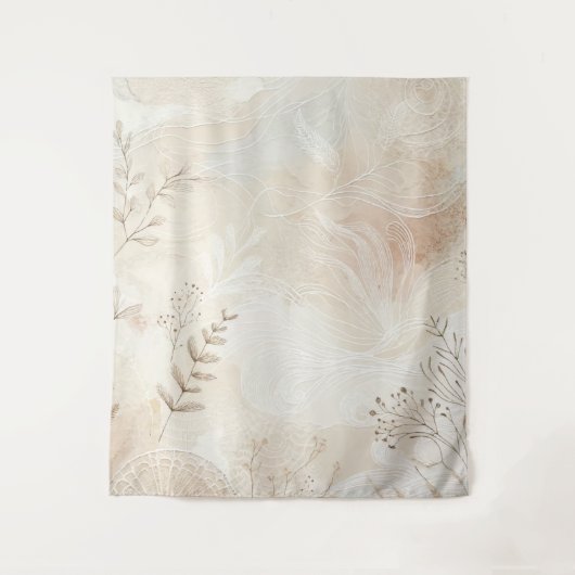 Bohemisches botanisches Blumenmuster Wandteppich (Vorderseite)