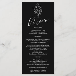 Bohemisches Botanisches Menü der Black Blume Menükarte