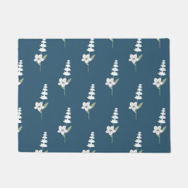 Bohemisches botanisches Muster für Navy-Floral Fußmatte