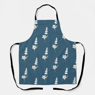Bohemisches botanisches Muster für Navy-Floral Schürze