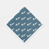Bohemisches botanisches Muster für Navy-Floral Serviette (Ecke)