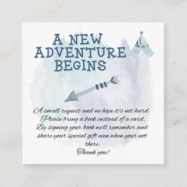 Bohemisches Boys Baby Shower Book für Babyeinsatz Begleitkarte