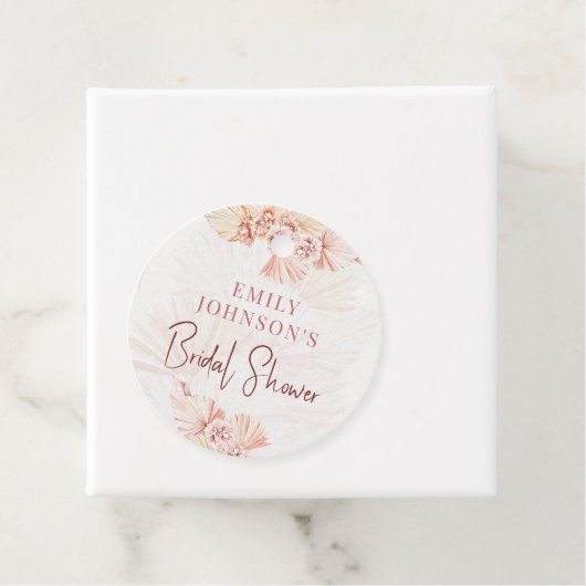 Bohemisches Brautparty Boho Pampas Grass Beige Tan Geschenkanhänger (Beispiel)