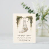 Bohemisches Brautparty im Wasserfarbenwald Postkarte (Stehend Vorderseite)