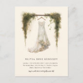 Bohemisches Brautparty im Wasserfarbenwald Postkarte (Vorderseite)