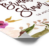 Bohemisches Brautparty mit Blumenkranz Poster (Ecke)