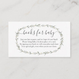 Bohemisches Buch anstelle von Büchern für Babybett Begleitkarte