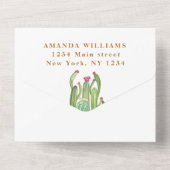 Bohemisches Cactus Desert Baby Duwer Gender Neutra All In One Einladung (Rückseite)