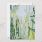 Bohemisches Cactus Desert Floral Brautparty Invita Einladung (Rückseite)