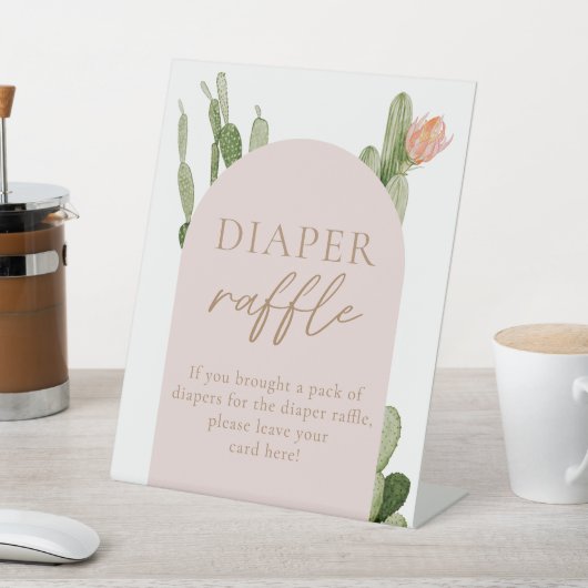 Bohemisches Cactus Wüstendiaper-Raffelzeichen Sockelschild (In SItu)